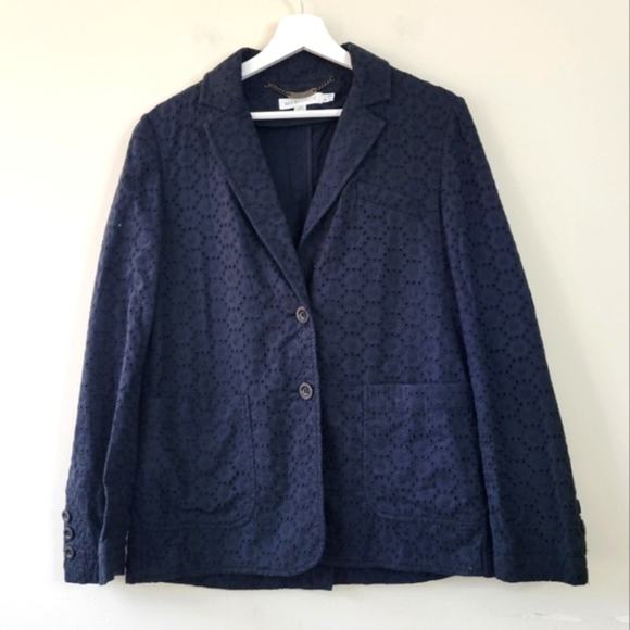 See by Chloe Eyelet Blazer Jacket Black Size 8 - Picture 1 of 6